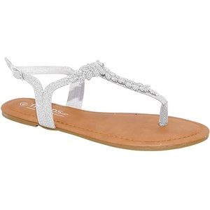 Silver Glitter Sandals - TRENDSup Collection - 8